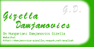 gizella damjanovics business card